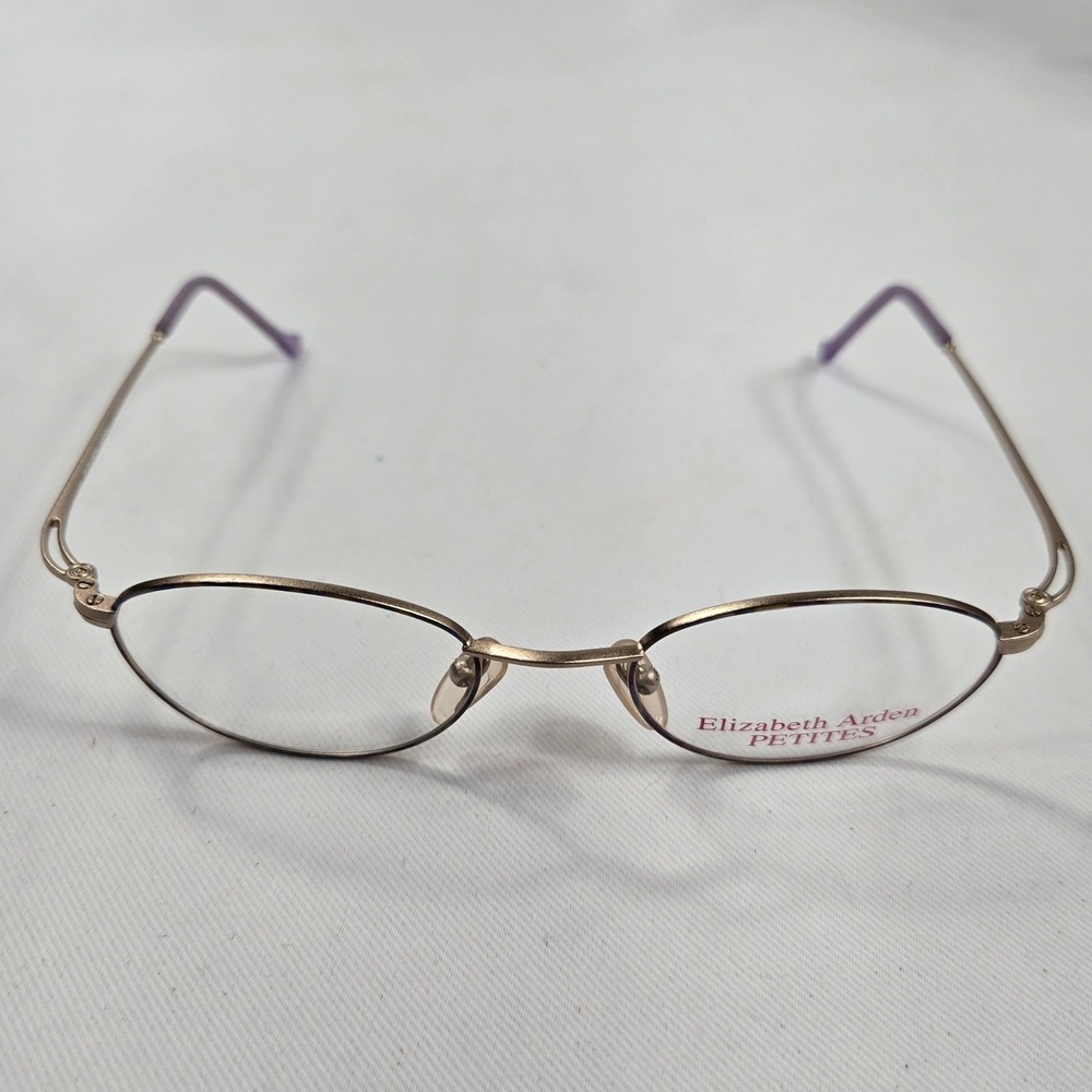 Elizabeth Arden Petites Eyeglasses Frames Gold Purple Small 48-19-135 New‎